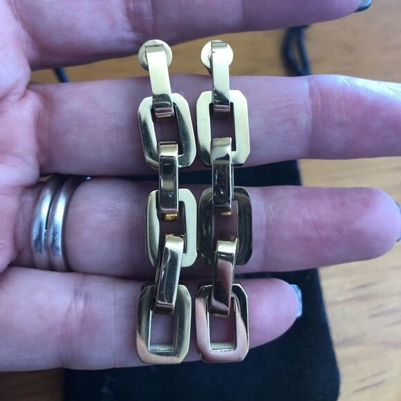 NWOT Eddie Borgo Supra Link Collar Necklace And Earrings - Picture 6 of 7